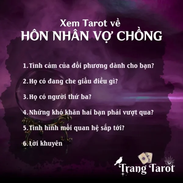 Gói xem Tarot về Hôn nhân vợ chồng