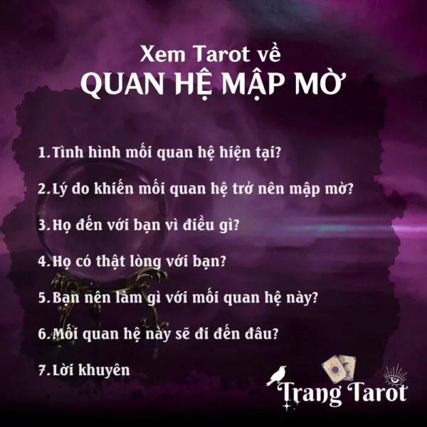 Gói xem tarot về Mối quan hệ mập mờ