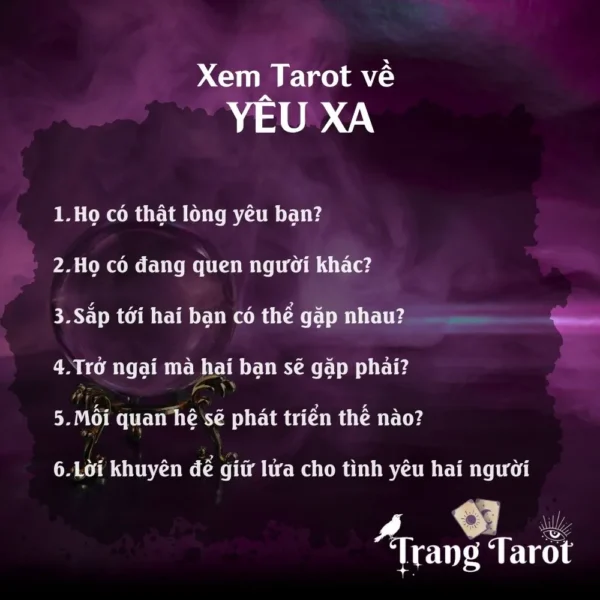 Gói xem tarot về Yêu xa