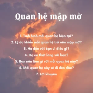 Gói xem tarot về Mối quan hệ mập mờ