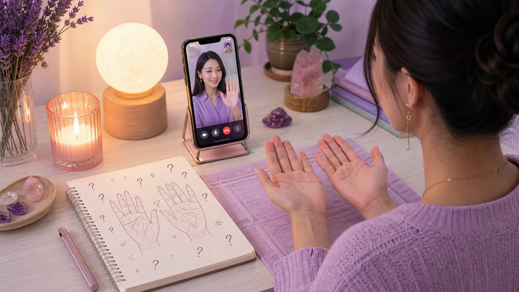 Người chuẩn bị ảnh bàn tay để xem chỉ tay trọn gói online