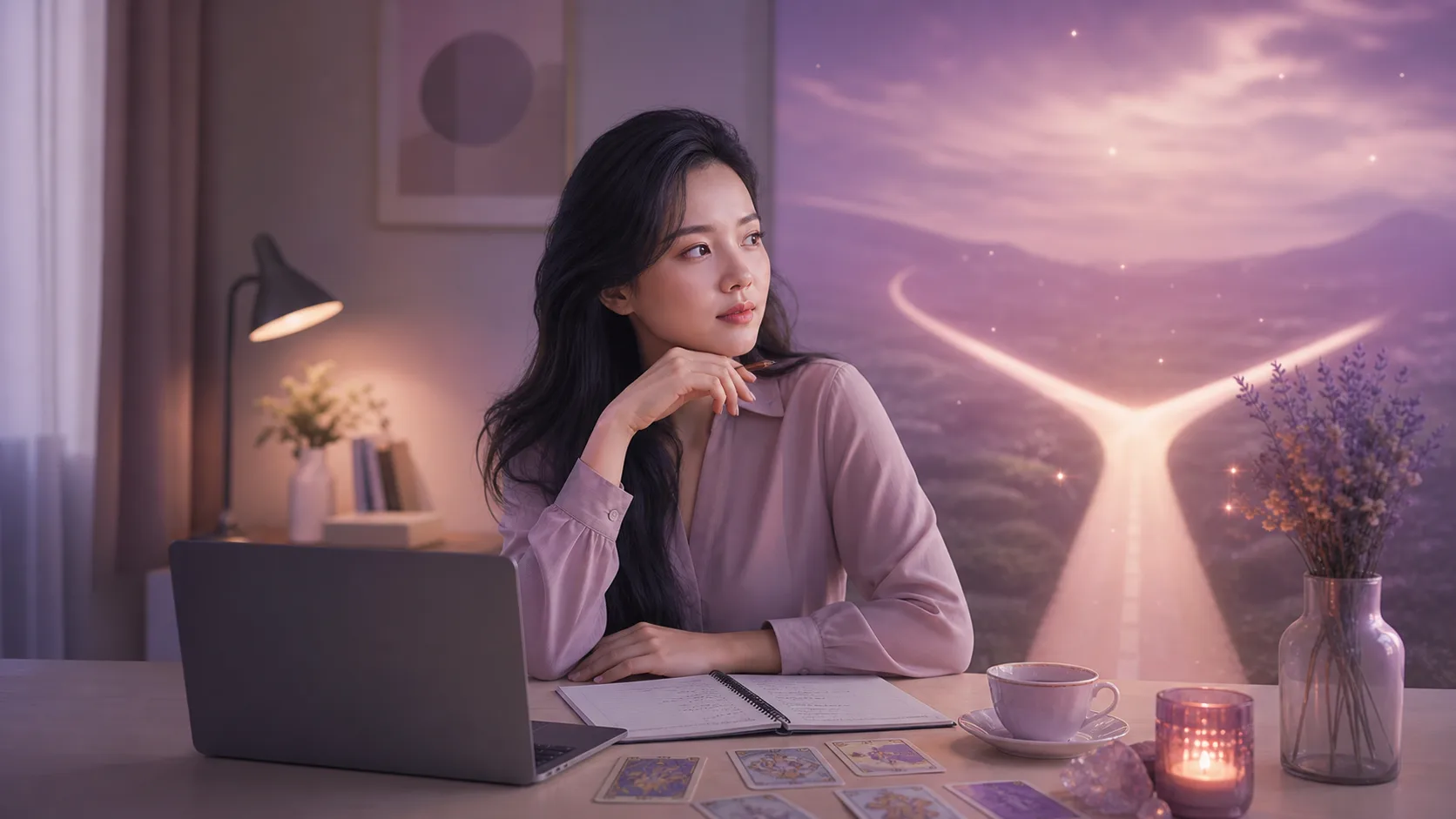 Không gian tư vấn tarot online cho người đang bế tắc công việc