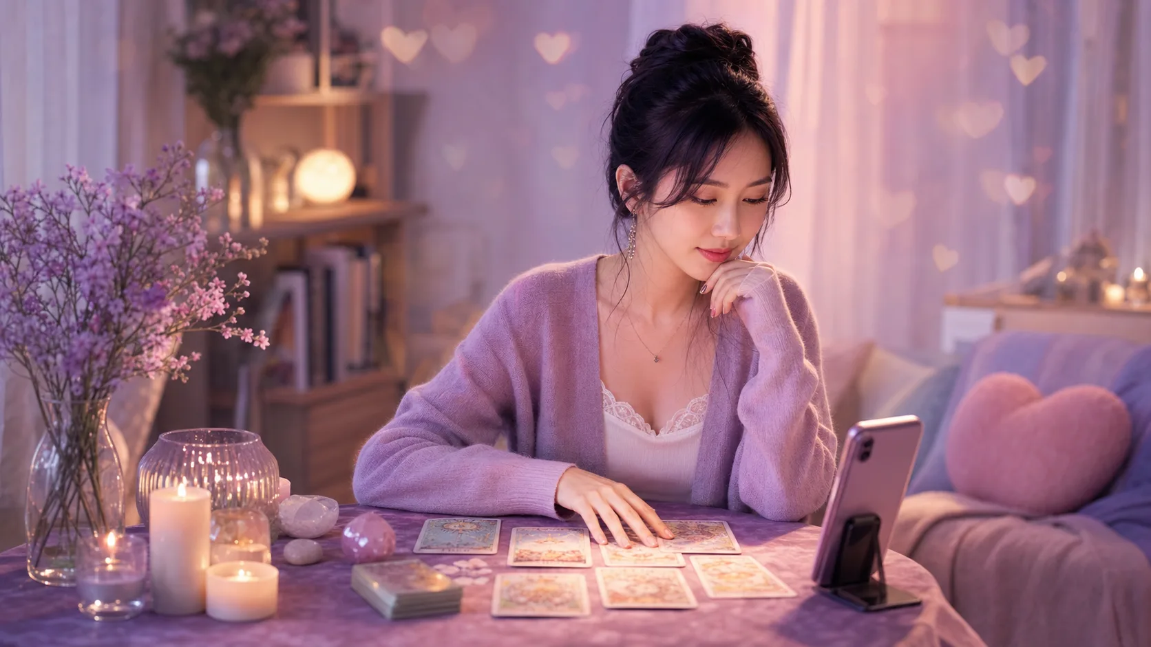 Một buổi xem tarot tình yêu online riêng tư qua điện thoại